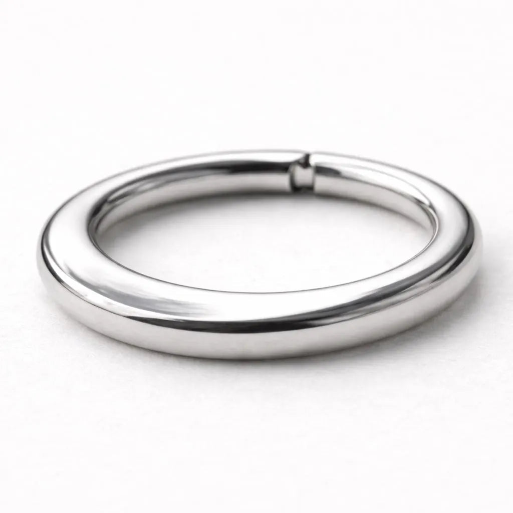 Seamless Clicker Ring 16G 8mm Stainless Steel Septum Nose Lip Cartilage Hoop - Skin Metals