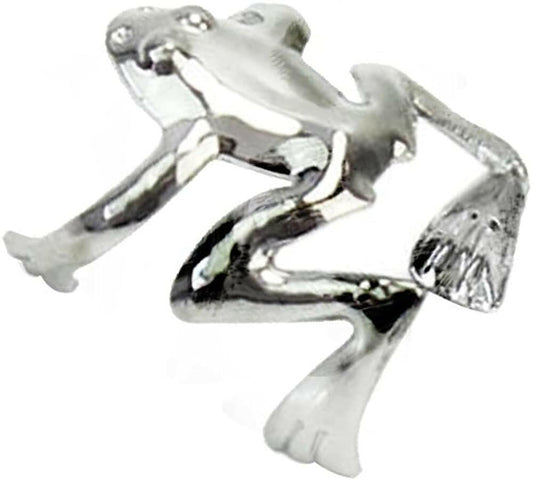 Stainless Steel Tree Frog Fake Cartilage Ear Cuff front view