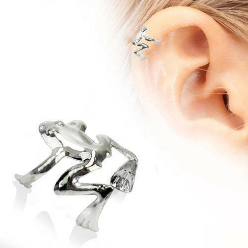 Stainless Steel Tree Frog Fake Cartilage Ear Cuff Cuff Earring Impulse Piercings