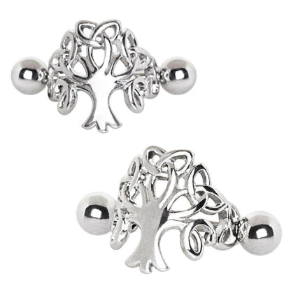 Stainless Steel Tree of Life Cartilage Cuff Earring Cuff Earring Impulse Piercings