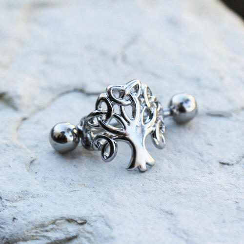 Stainless Steel Tree of Life Cartilage Cuff Earring Cuff Earring Impulse Piercings