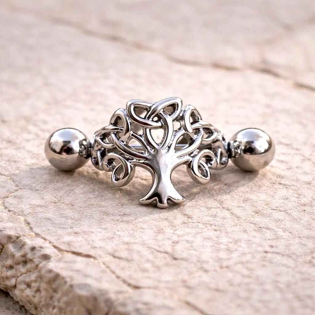 Stainless Steel Tree of Life Cartilage Cuff Earring Cuff Earring Impulse Piercings