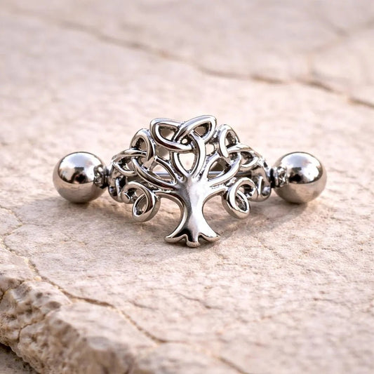 Stainless Steel Tree of Life Cartilage Cuff Earring Cuff Earring Impulse Piercings