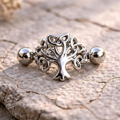 Stainless Steel Tree of Life Cartilage Cuff Earring Cuff Earring Impulse Piercings