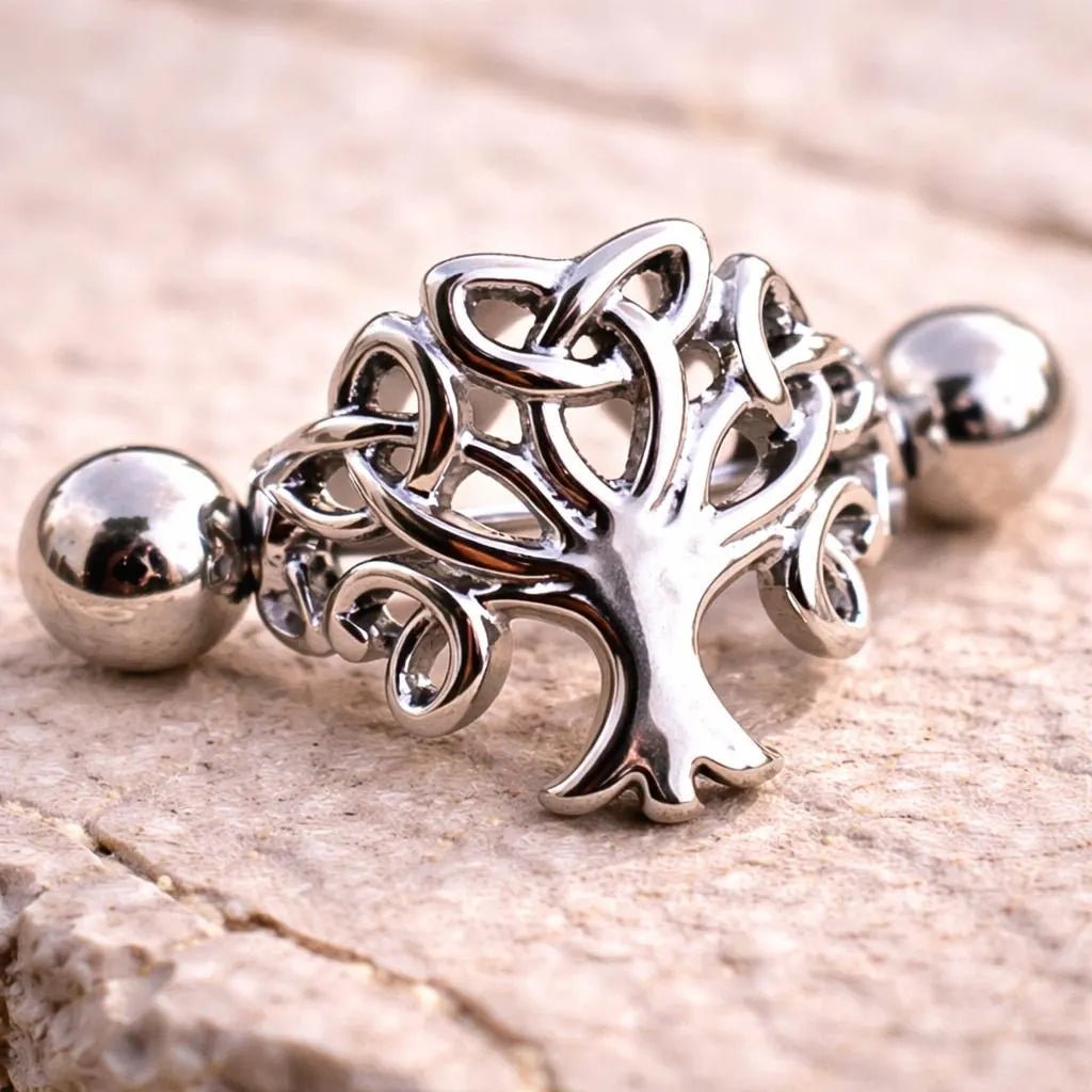 Stainless Steel Tree of Life Cartilage Cuff Earring Cuff Earring Impulse Piercings