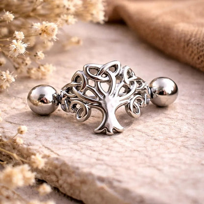 Stainless Steel Tree of Life Cartilage Cuff Earring Cuff Earring Impulse Piercings