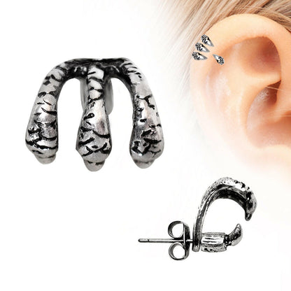 Stainless Steel Trident Triple� Claw Cartilage Earring Cartilage Earring Impulse Piercings