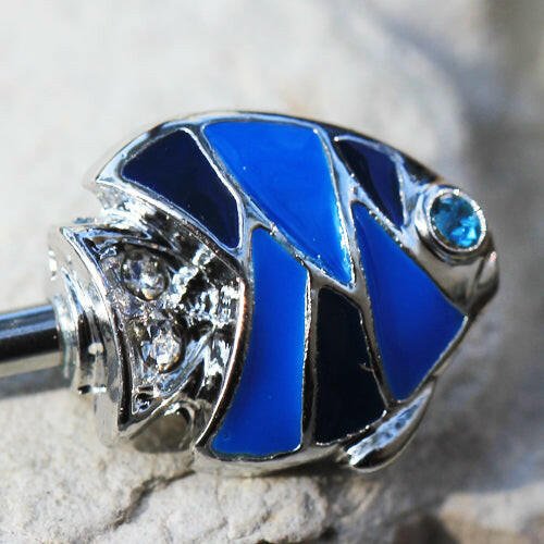 Stainless Steel Tropical Fish Nipple Bar Nipple Ring Impulse Piercings