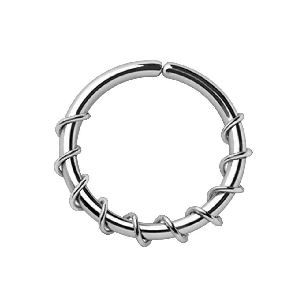 Stainless Steel Twisted Wire Seamless Septum Ring Septum Ring