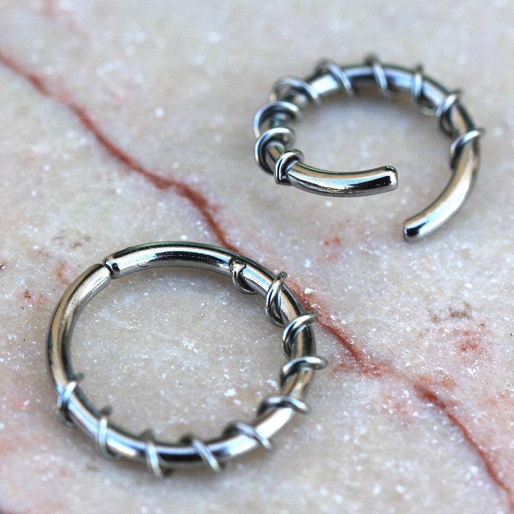 Stainless Steel Twisted Wire Seamless Septum Ring Septum Ring Impulse Piercings