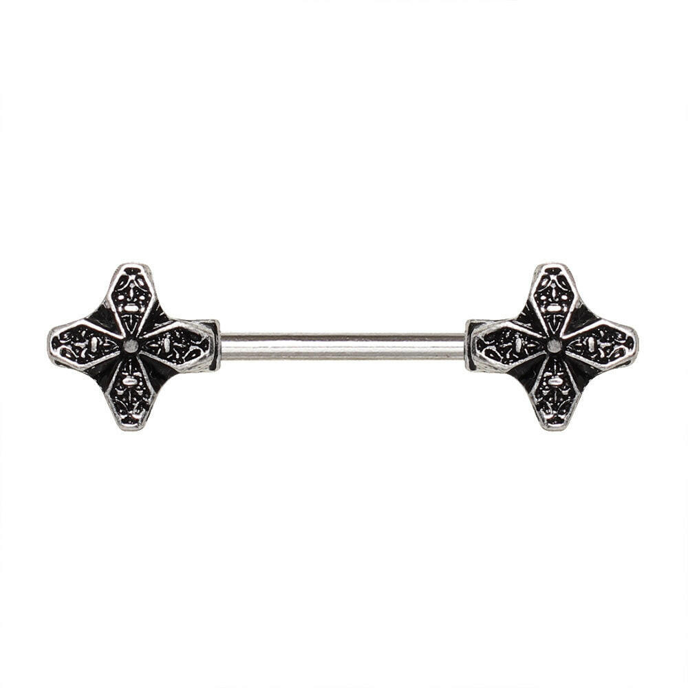 Stainless Steel Windmill Flower Nipple Bar Nipple Ring Impulse Piercings