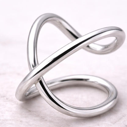 Stainless Steel X Ring Fake Cartilage Ear Cuff - Skin Metals
