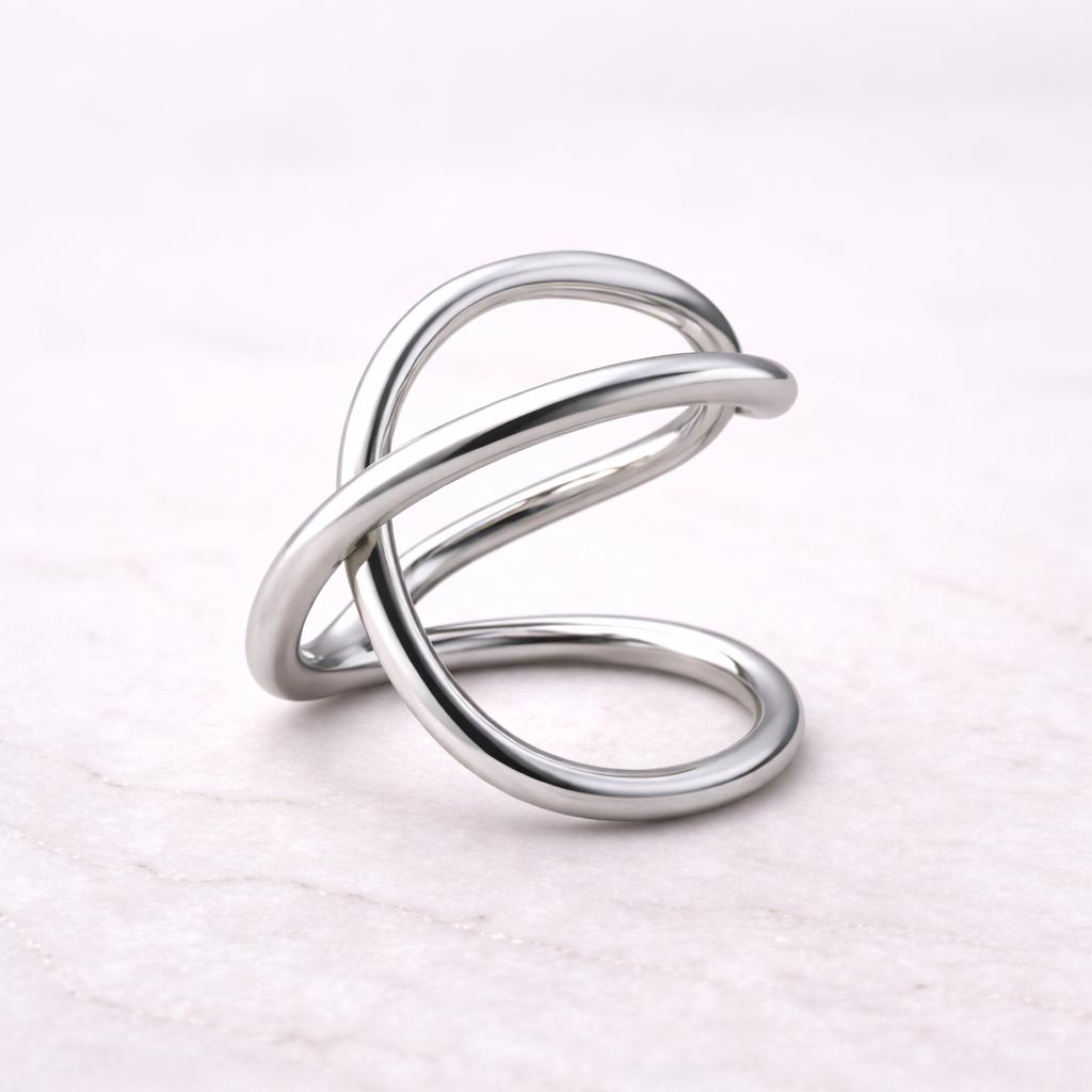 Stainless Steel X Ring Fake Cartilage Ear Cuff - Skin Metals