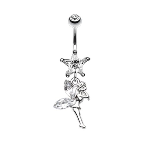 Star Fairy Belly Button Ring Navel Ring Impulse Piercings Clear