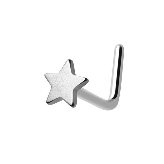 Star L-Shape Bend Nose Ring Nose Ring Impulse Piercings