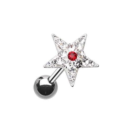 Star Point Multi-Sprinkle Dot Multi-Gem Cartilage Tragus Earring Cartilage Earring Impulse Piercings Clear