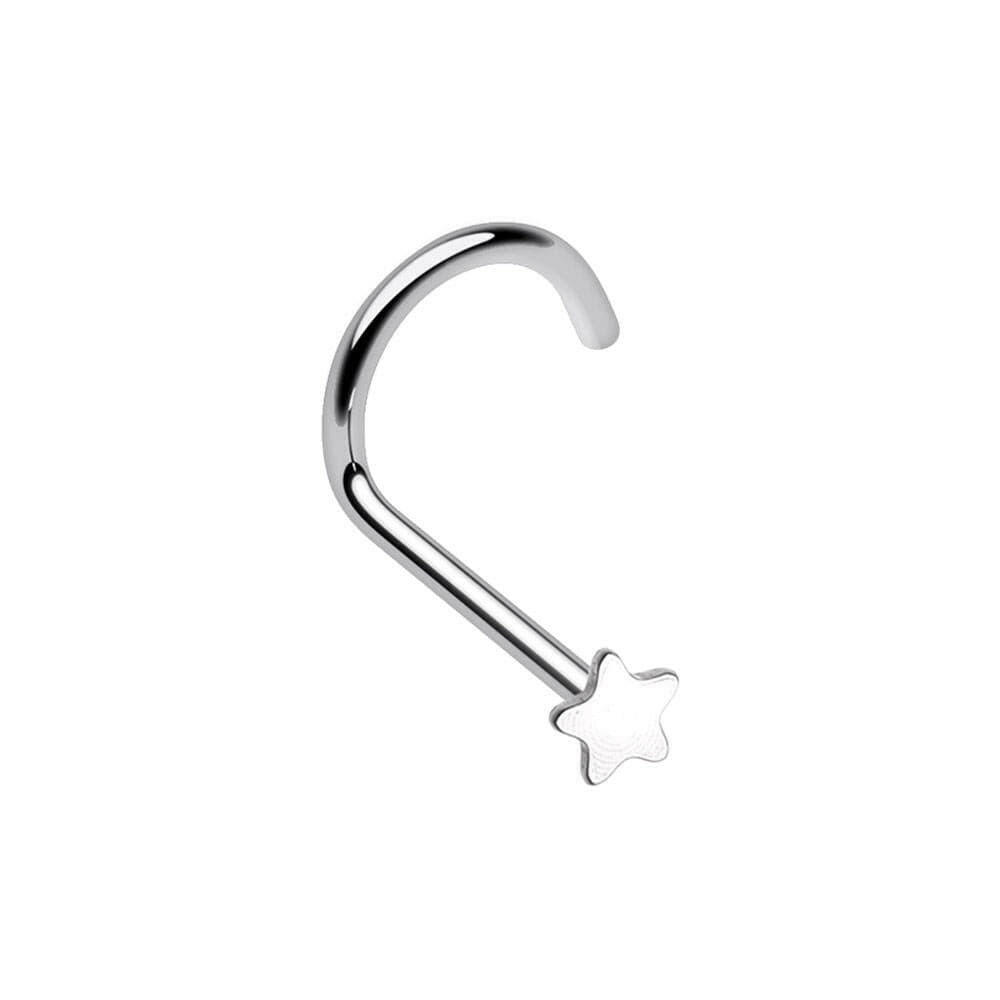 Steel Star Nose Screw Ring Nose Ring Impulse Piercings