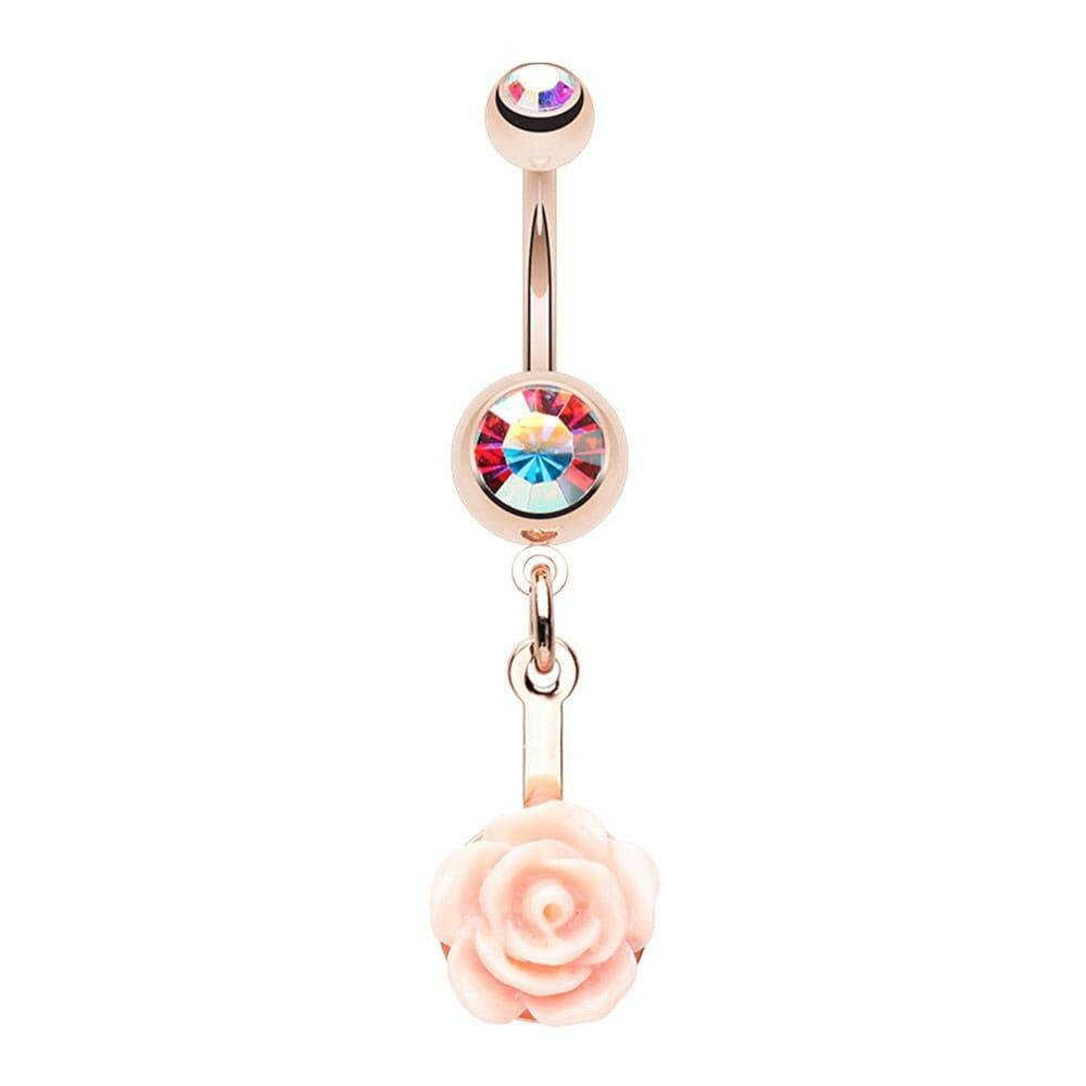 Stop and smell the Rosé Belly Button Ring Navel Ring Impulse Piercings