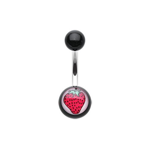 Strawberry Acrylic Belly Button Ring Navel Ring Impulse Piercings