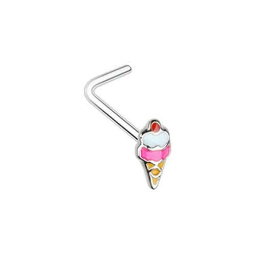 Summertime Sadness Ice Cream Cone L-Shape Nose Ring Nose Ring Impulse Piercings