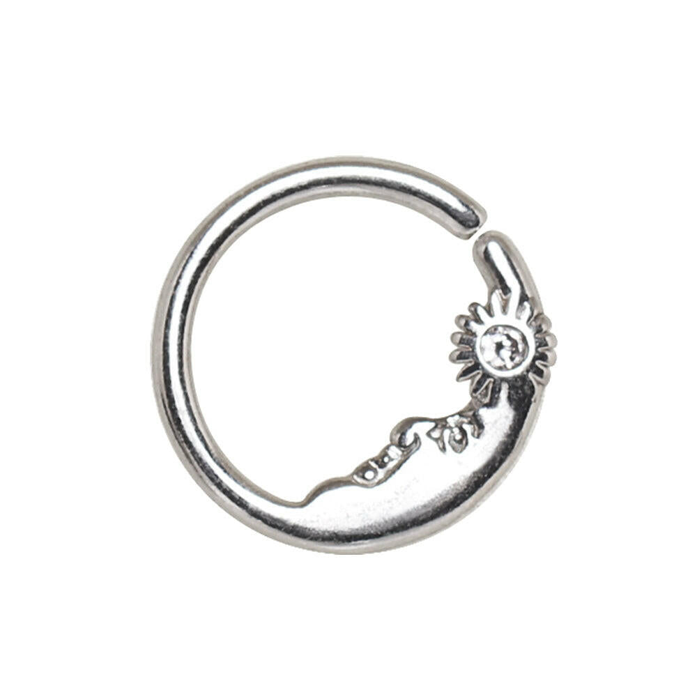Sun & Moon Seamless Rings / Cartilage Earrings Captive Bead 