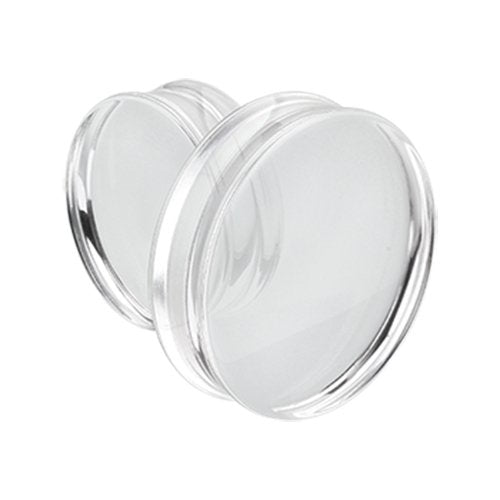 Supersize Basic Acrylic Double Flared Ear Gauge Plug Earrings Plug Earrings Impulse Piercings 1-1/8" (29mm) Clear