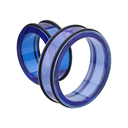 Supersize Basic Acrylic No Flare Ear Gauge Tunnel Plug Plugs Impulse Piercings 1-1/8" (29mm) Blue