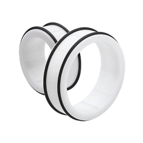 Supersize Basic Acrylic No Flare Ear Gauge Tunnel Plug Plugs Impulse Piercings 1-1/8" (29mm) White