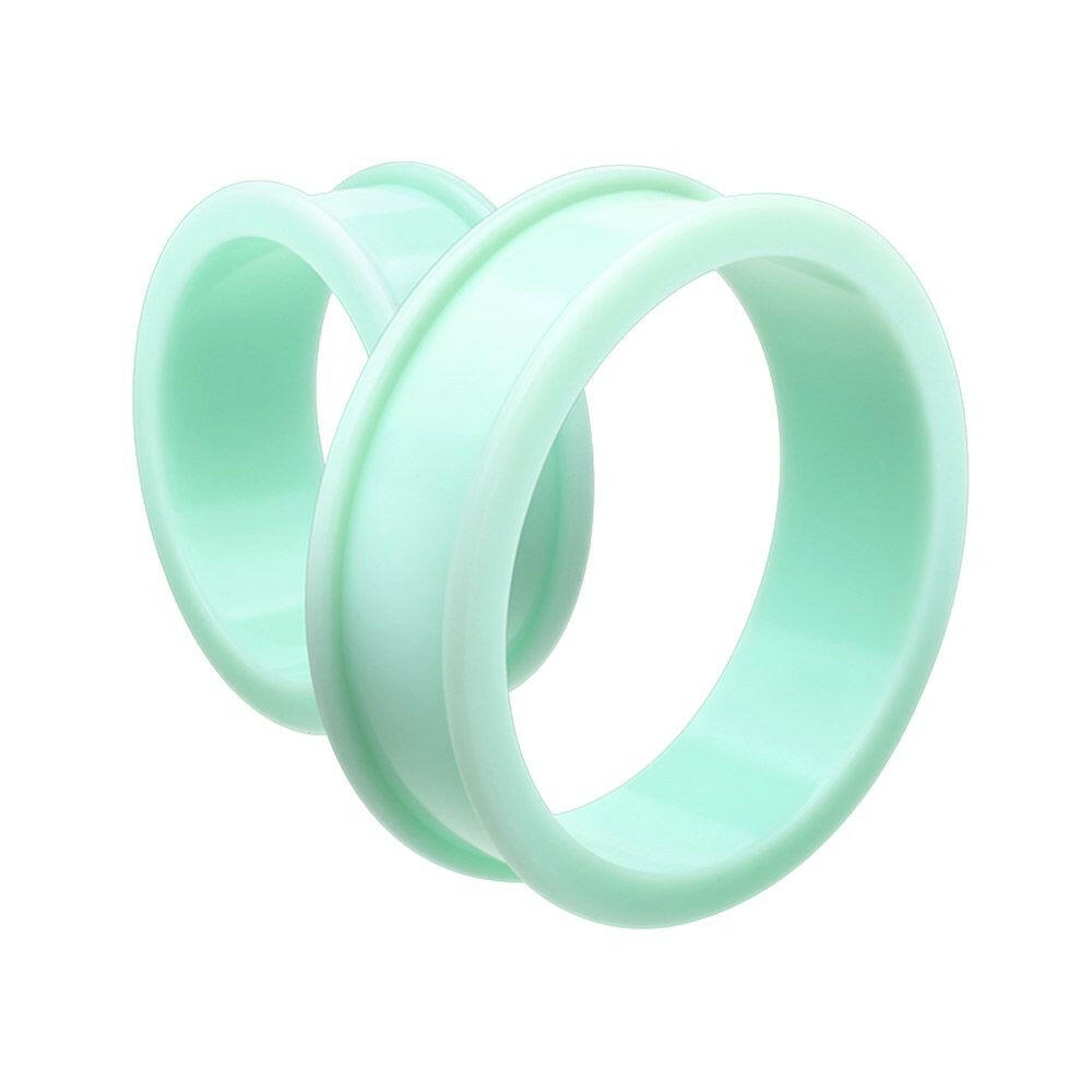 Supersize Flexible Silicone Double Flared Ear Gauge Tunnel Plug Earrings Plug Earrings Impulse Piercings 1-1/8" (29mm) Teal