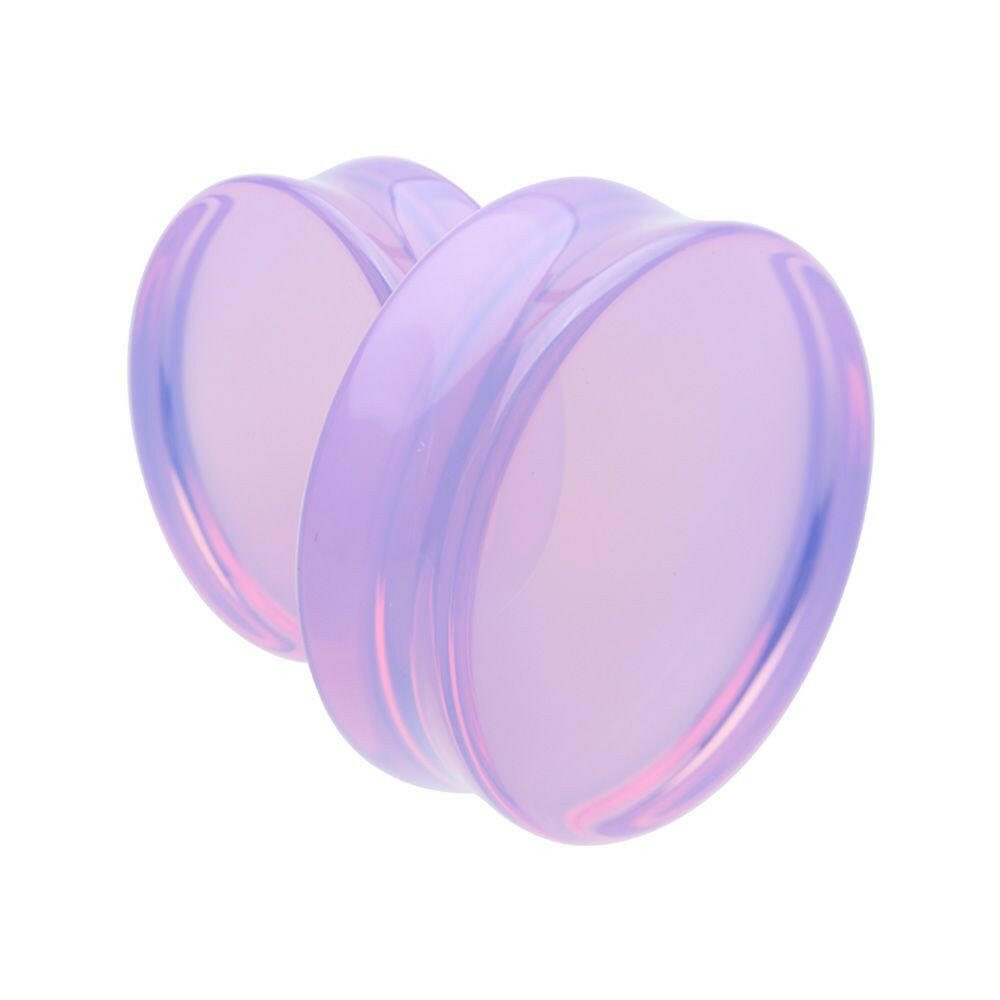 Supersize Lavender Opalite Double Flared Ear Gauge Plug Earrings Plug Earrings Impulse Piercings 1-1/8" (29mm)