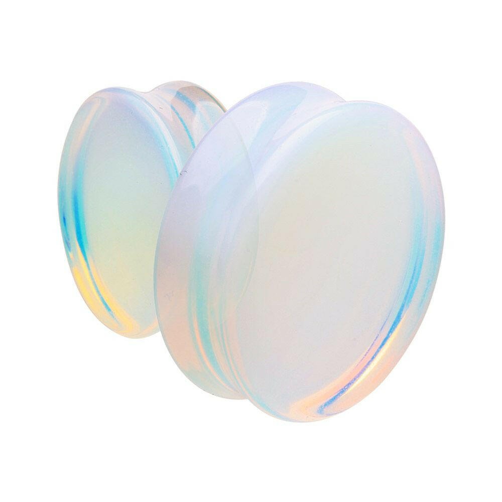 Supersize Opalite Stone Double Flared Ear Gauge Plug Plugs Impulse Piercings 1-1/8" (29mm)