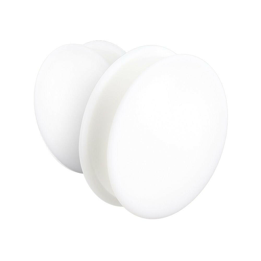 Supersize Solid Silicone Ear Double Flared Plug Earrings Plug Earrings Impulse Piercings White 1-1/8" (29mm)