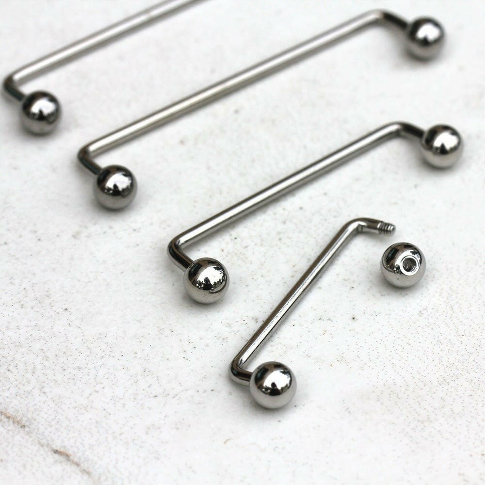Surgical Steel 90 Degree Surface Barbell