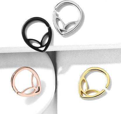 Surgical Steel Alien Bendable Hoop Rings For Ear Cartilage Daith Nose Septum Nose Ring Impulse Piercings