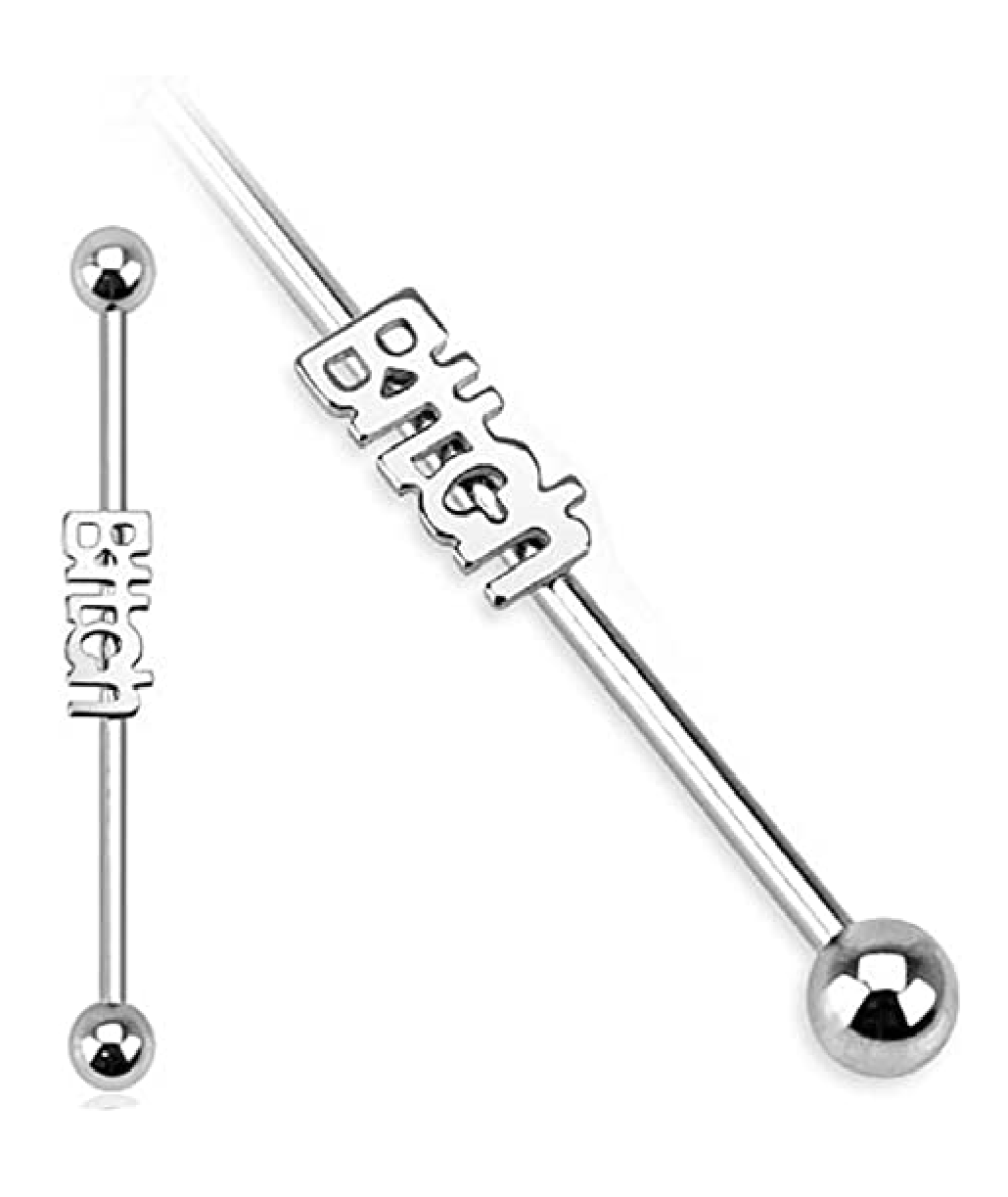 Surgical Steel Bitch Industrial Barbell Industrial Barbell Impulse Piercings