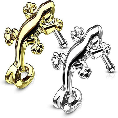 Surgical Steel Gecko Nose Crawlers Bone Stud Rings Nose Ring Impulse Piercings