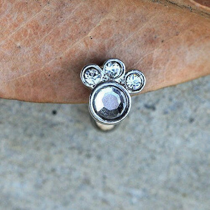 Surgical Steel Gemmed Animal Paw Cartilage Earring