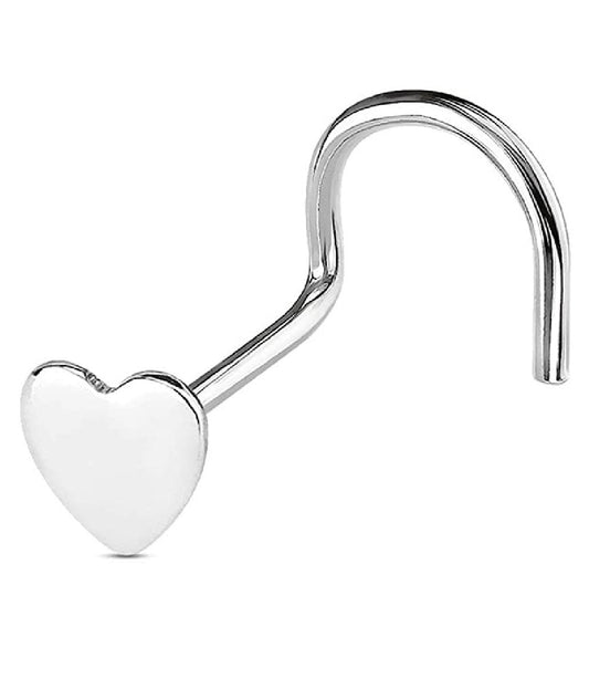 Surgical Steel Heart Nose Screw Rings Nose Ring Impulse Piercings