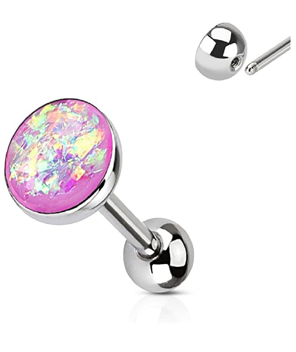 Surgical Steel Imitation Opal Barbells Barbell Impulse Piercings Purple