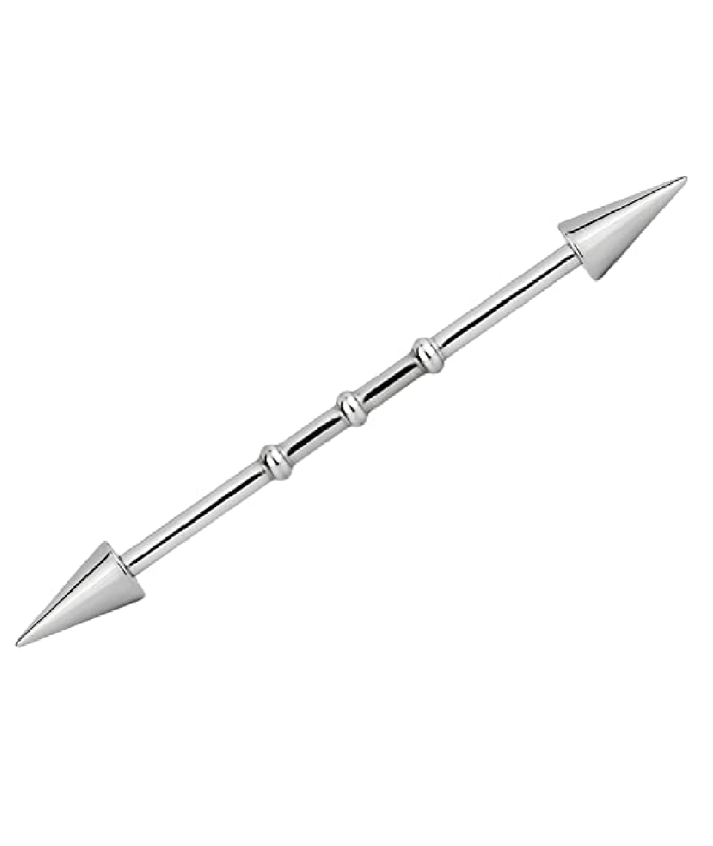 Surgical Steel Notched with Spikes Industrial Barbell Industrial Barbell Impulse Piercings