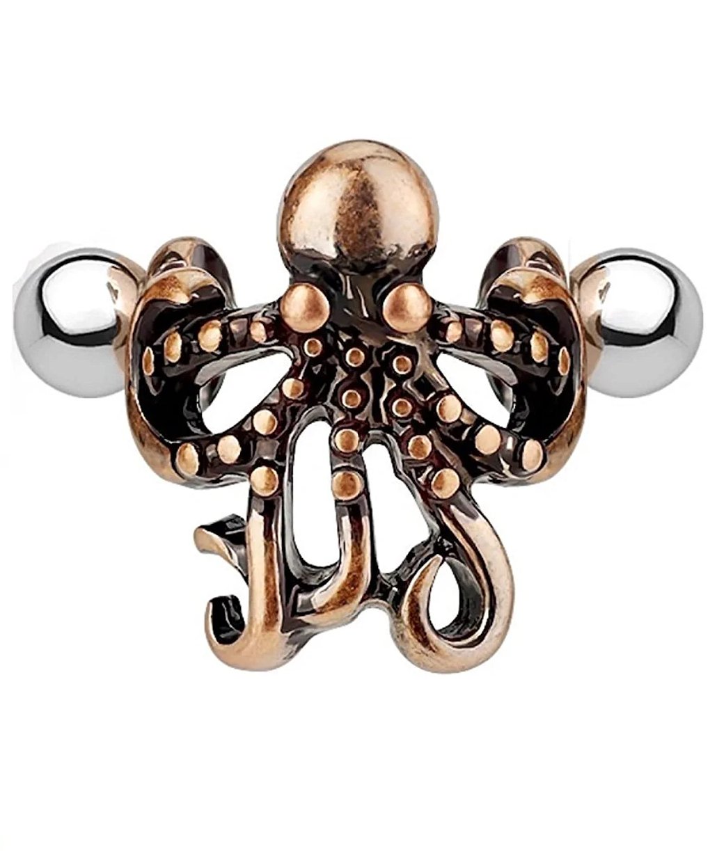 Surgical Steel Octopus Ear Cartilage Helix Cuff Barbells Cuff Earring Impulse Piercings