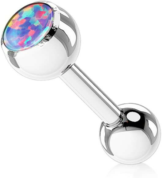 Surgical Steel Opal Press Fit Ball Barbells Barbell Impulse Piercings Purple