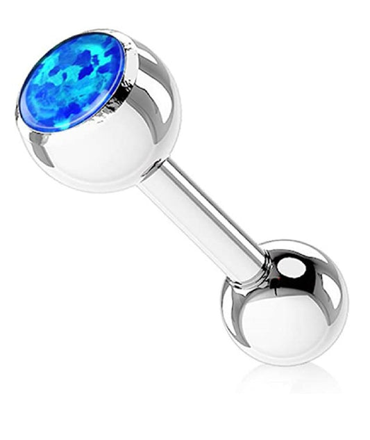 Surgical Steel Opal Press Fit Ball Barbells Barbell Impulse Piercings Blue