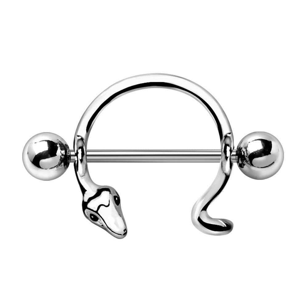 Surgical Steel Snake Nipple Shield Nipple Ring Impulse Piercings