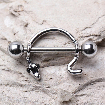 Surgical Steel Snake Nipple Shield Nipple Ring Impulse Piercings