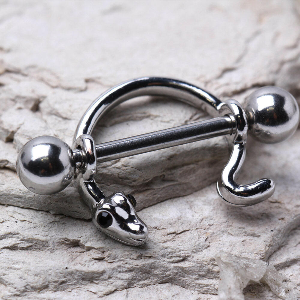 Surgical Steel Snake Nipple Shield Nipple Ring Impulse Piercings