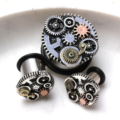 Surgical Steel Steampunk Gear Menagerie Plug Plugs Impulse Piercings