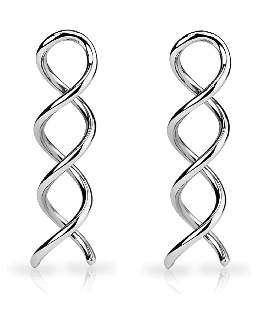 Surgical Steel Swirl Twist Taper Tapers Impulse Piercings 14GA (1.6mm)