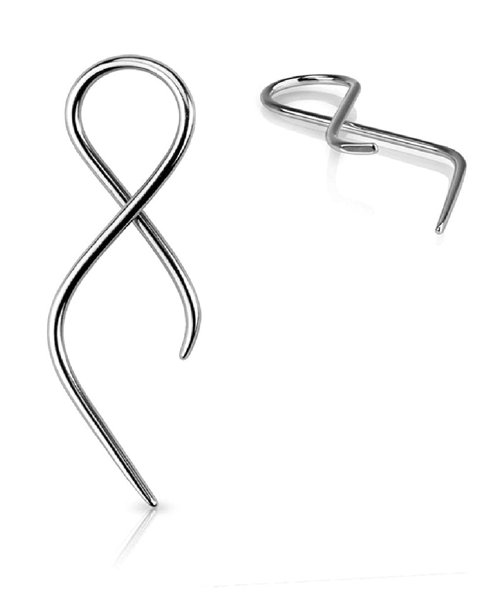 Surgical Steel Twist Tail Taper Tapers Impulse Piercings 16GA (1.2mm)