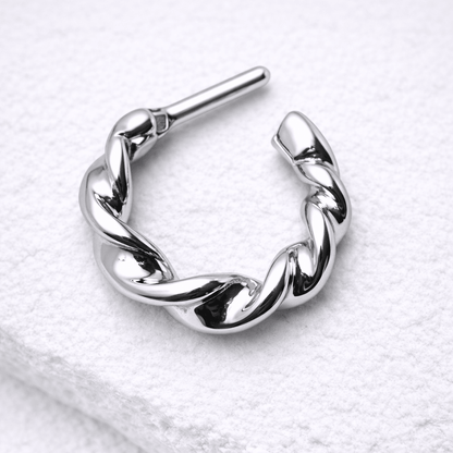 Surgical Steel Twisted Septum Clicker - Skin Metals